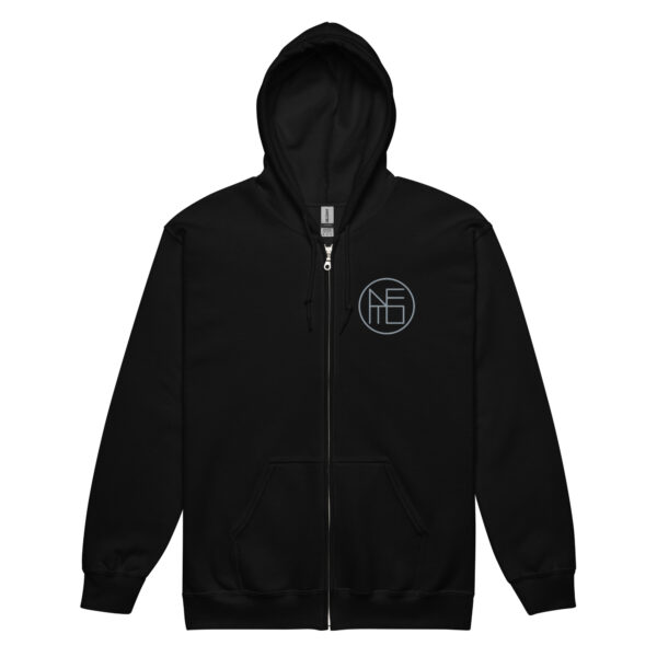 Hoodie with grey embroidered logo