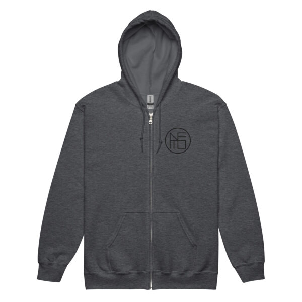 Hoodie with black embroidered logo