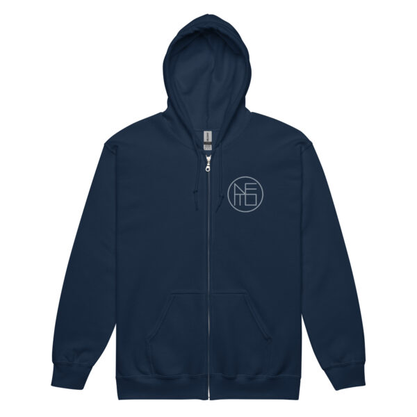 Hoodie with grey embroidered logo - Image 2