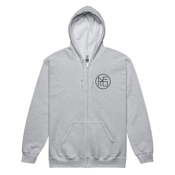 Hoodie with black embroidered logo - Image 3