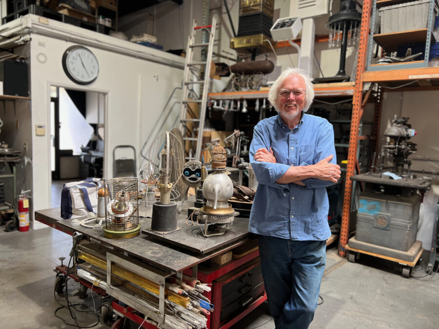 A studio visit in progress
