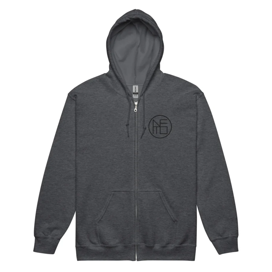 Hoodie with black embroidered logo