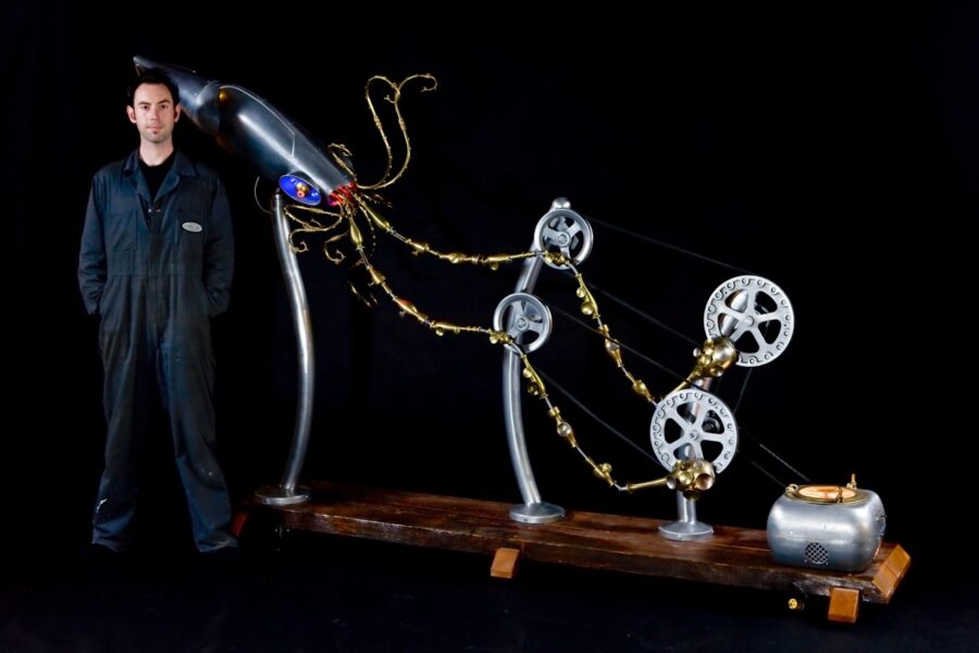 Giant Squid - photo 7 of 7, kinetic sculpture by Nemo Gould